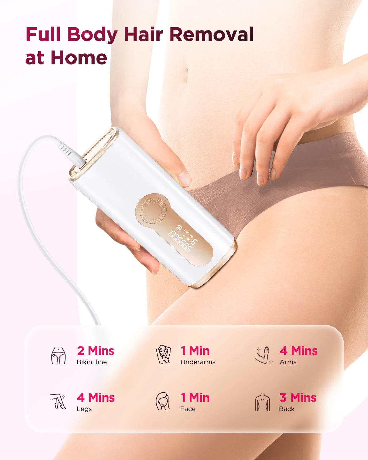 Totmizby Flash Laser Epilator IPL Hair Removal For Body Facial