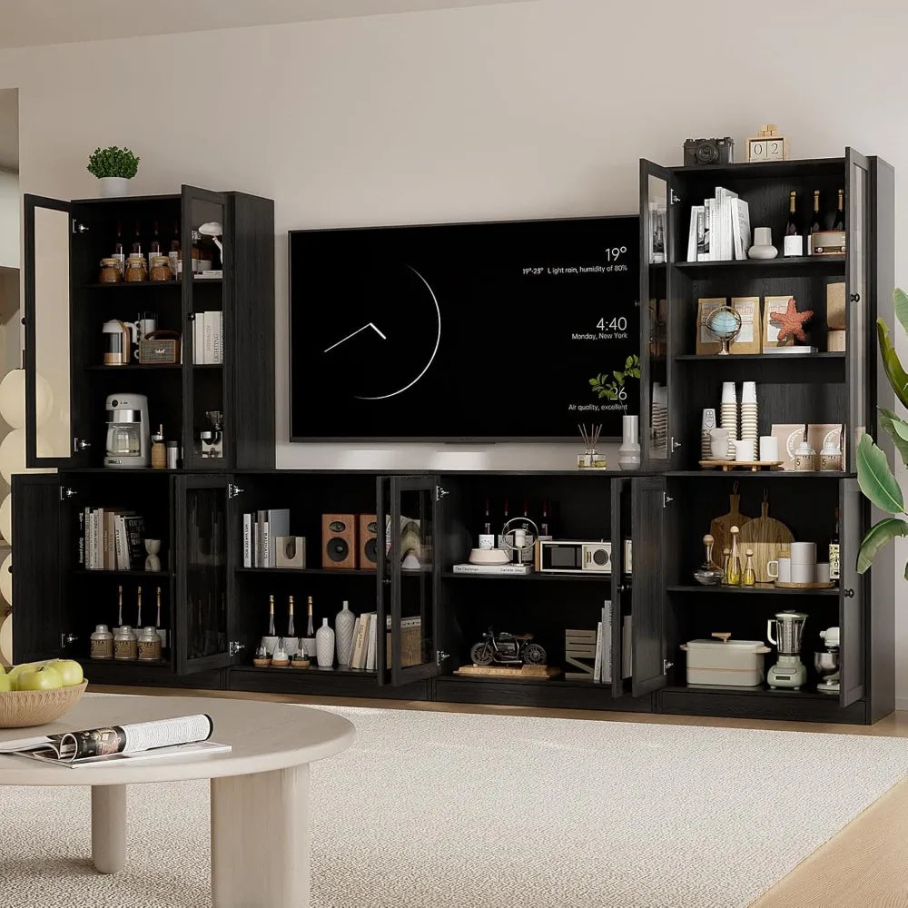 TV Stand With Bookshelves Living Room Entertainment Center