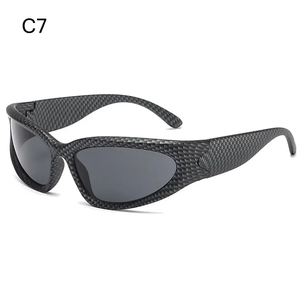 Five Star Eyewear Rimless Y2K Punk Sunglasses Wrap Around