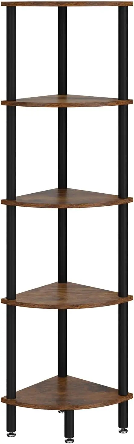 IBUYKEM 5 Tier Corner Shelf Stand Industrial Display Rack