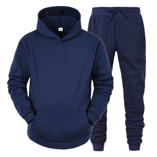 Mens Hooded Sweatshirt and Tracksuit Set Casual Sportswear