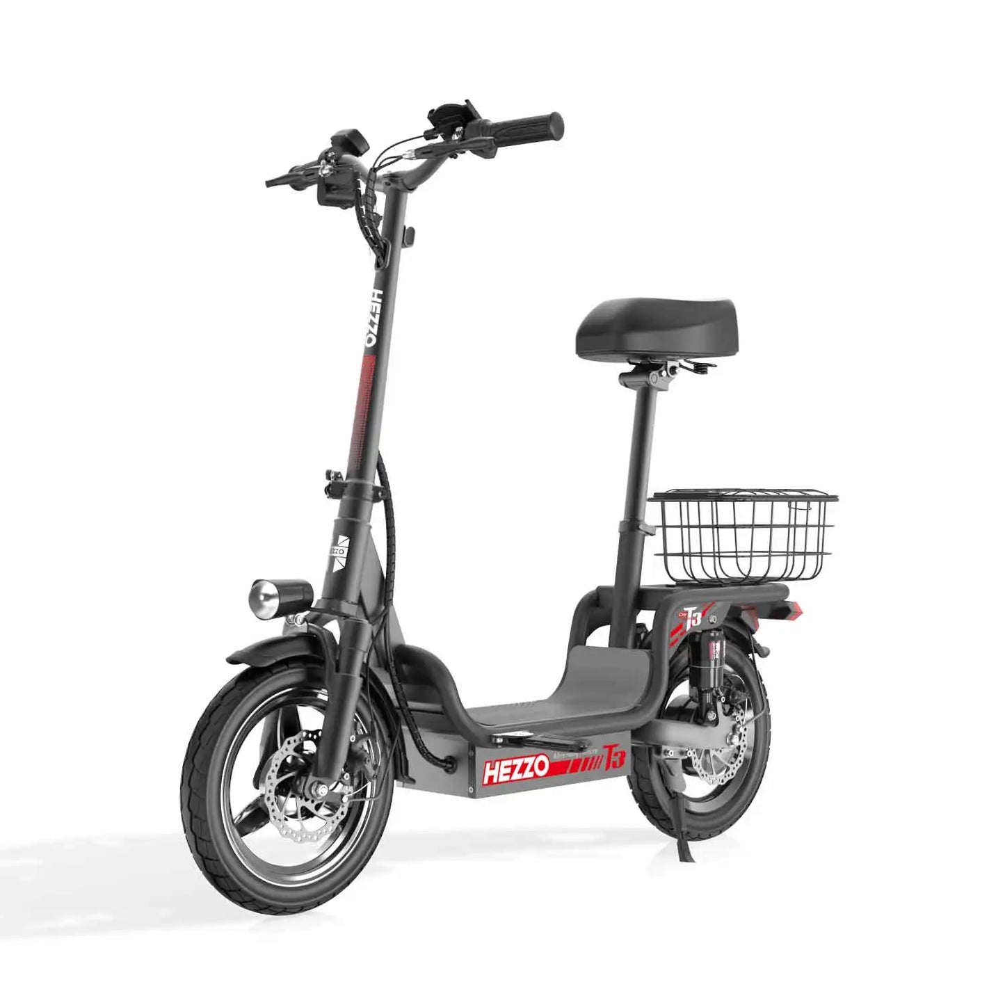 HEZZO 500W 48V Electric Scooter Foldable With Basket For Commute