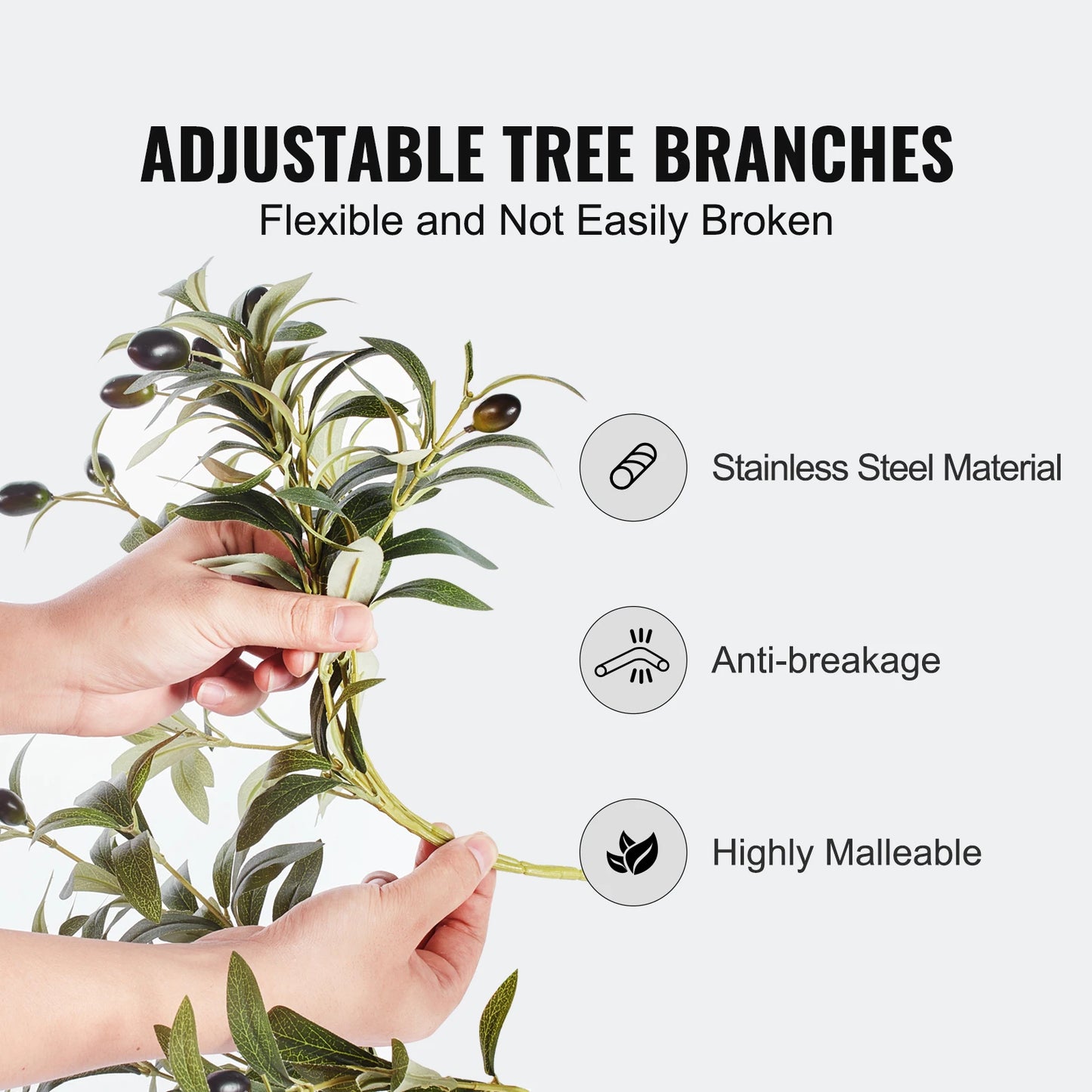 Artificial Olive Tree Faux Plant With Anti Tip Design For Stable Home Decor And Low Maintenance