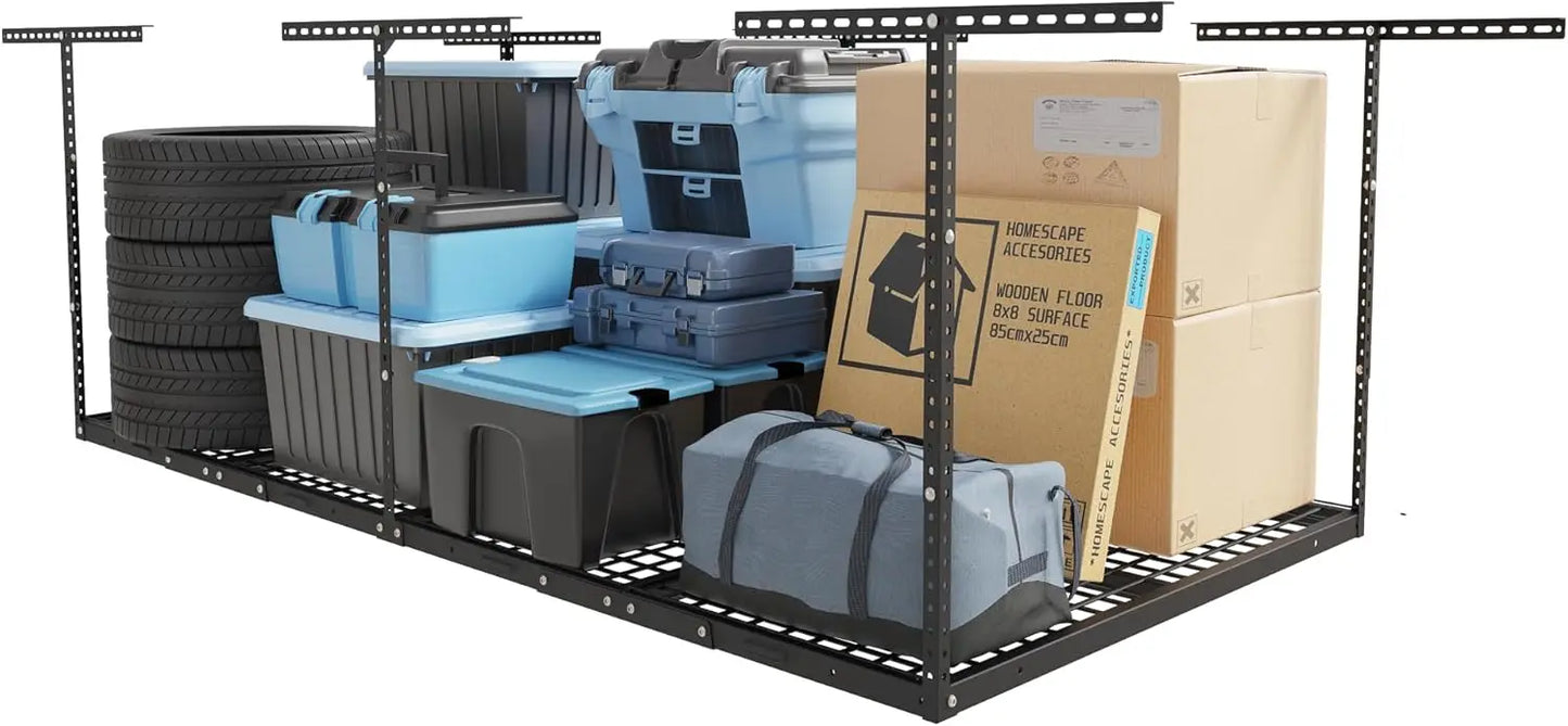 Overhead Garage Storage Rack Adjustable Organization System 750 Pounds