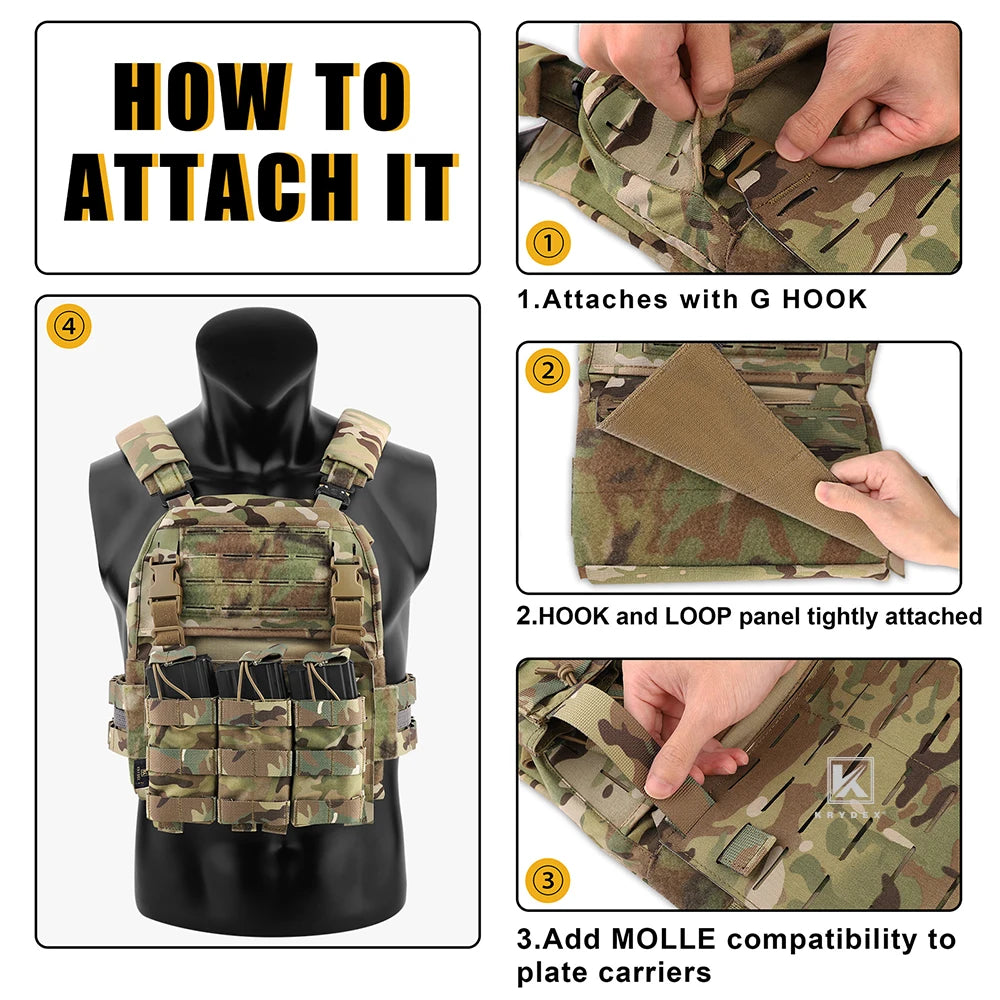 Krydex Tactical MOLLE Panel Front Flap Placard For JPC2.0 Vest