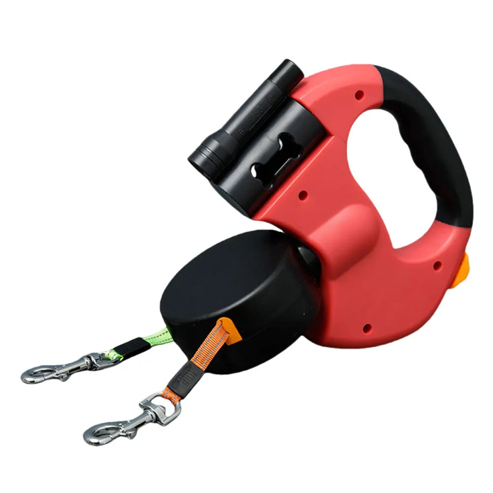 Alloet Dual Headed Dog Leash 360 Degree Swivel Retractable