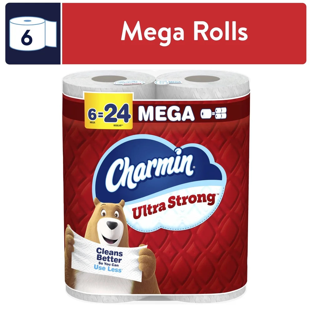 UltraStrong TwoPly ToiletTissue SixMegaRolls Unscented SepticSafe Perforated DiamondWeave Texture