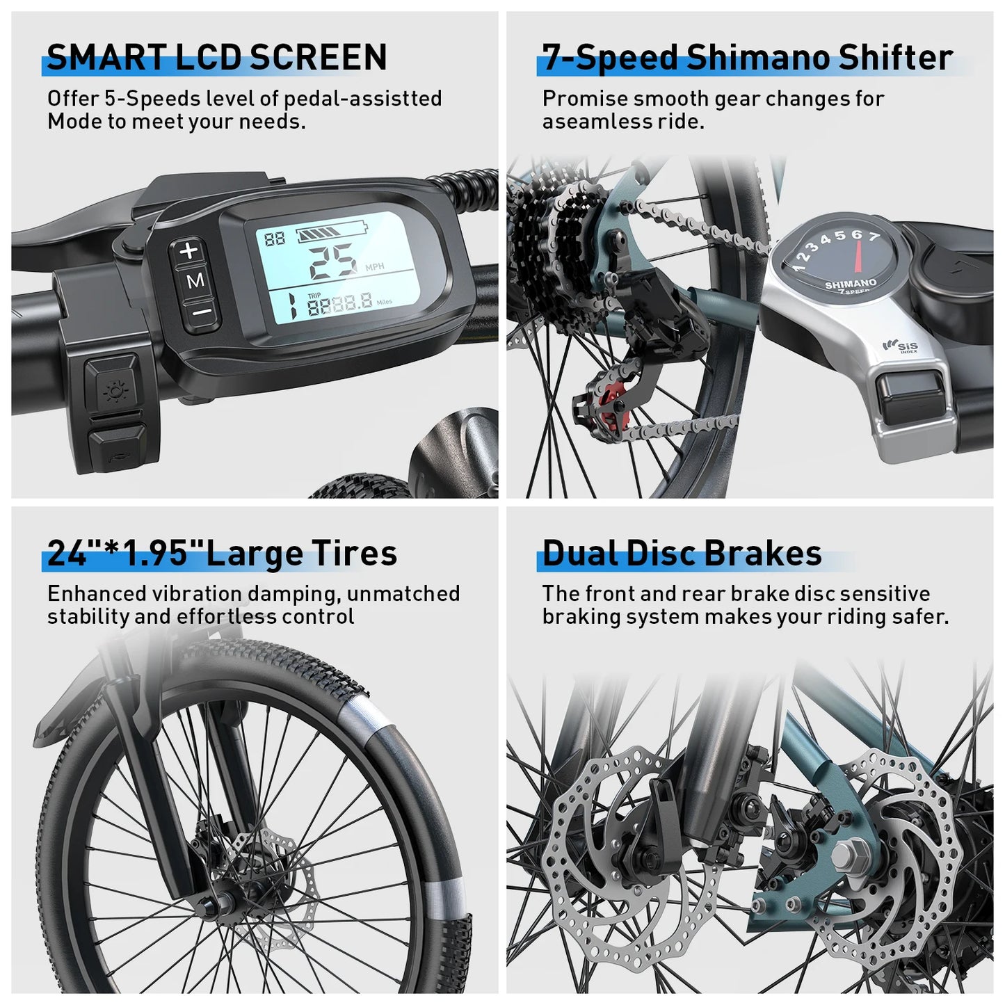 Origin Adults Electric Mountain Bike 36V Battery 500W Motor