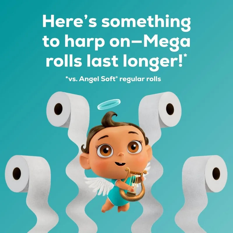 Angel Soft Toilet Paper Mega Rolls 192 Regular Sheets Soft And Strong Toilet Tissue