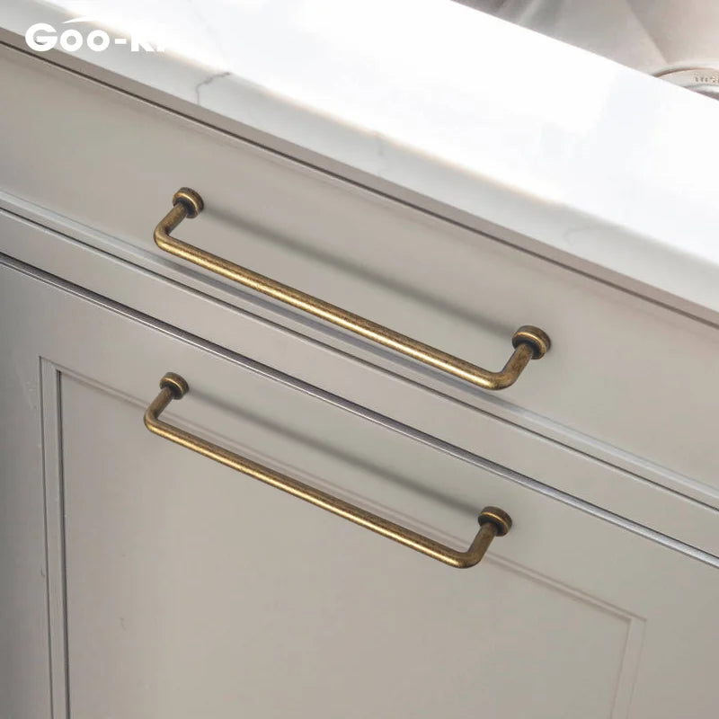 Goo-Ki Modern Zinc-Alloy Satin-Finish Cabinet Pulls Drawer Knobs FurnitureHardware