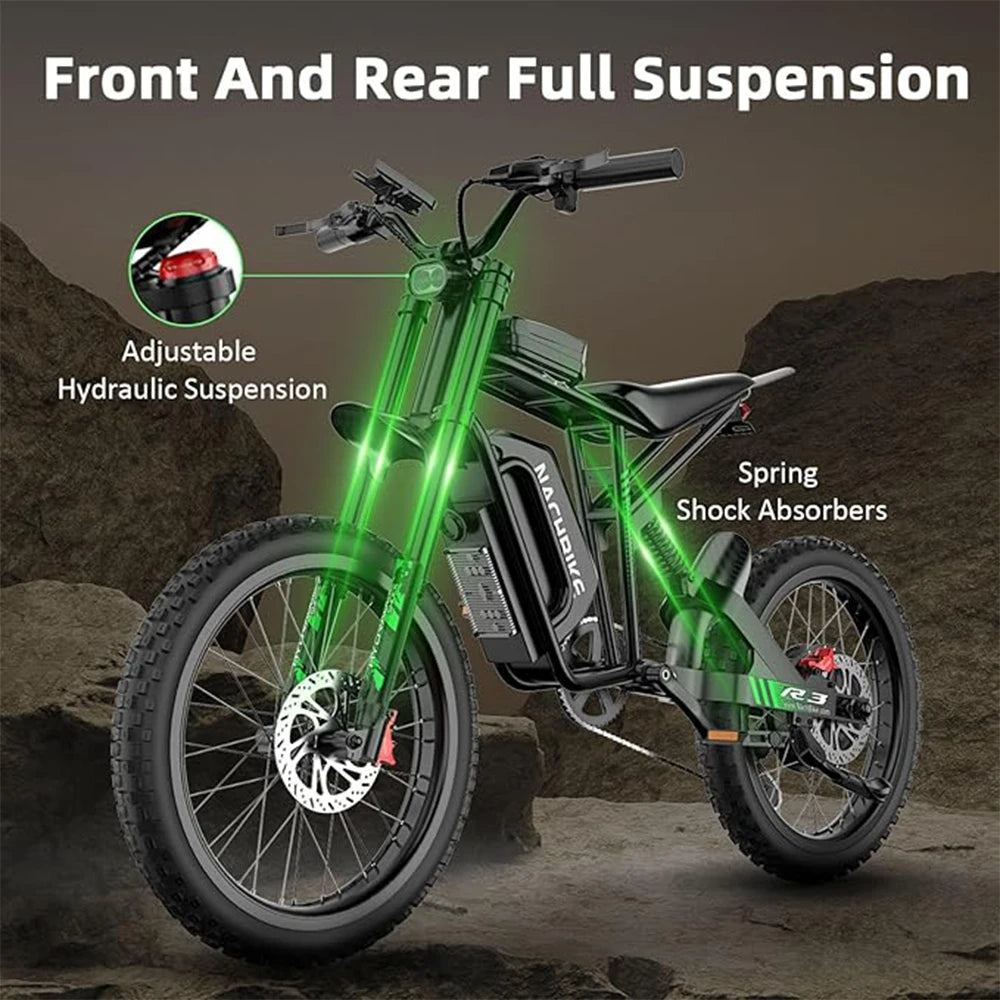 Electric Dirt Bike 6000W 60V 25Ah With Dual Hydraulic Brakes
