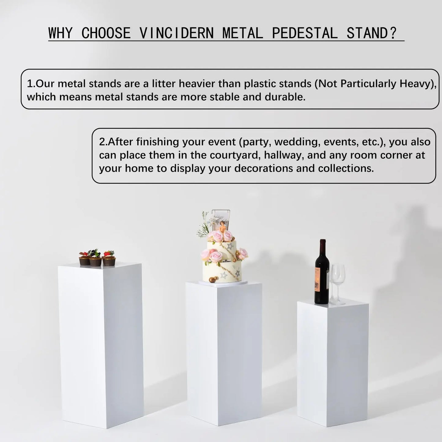 Iron Display Pedestal Stands 6 Pack For Dessert Tables