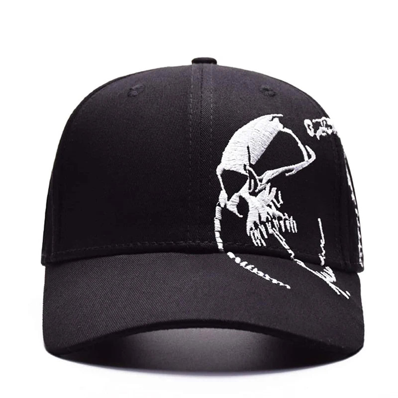 Unisex Skull Print Baseball Cap Adjustable Sunscreen Hat