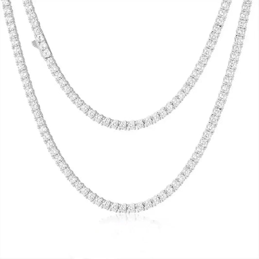 GIA Certified Moissanite Necklace Sterling Silver 925