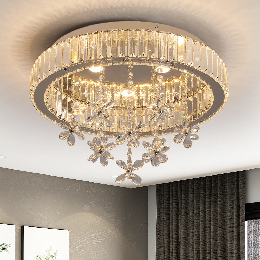 VETRULUS Luxury CrystalLED Ceiling Lamp Modern Chandelier Pendant LuminescentLight Fixture