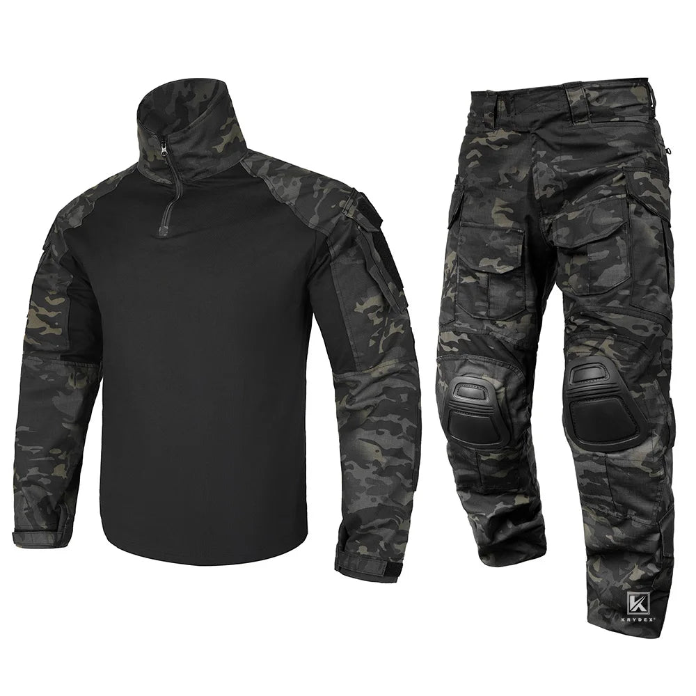 KRYDEX Tactical Camouflage Shirt and Pants Kit Combat Uniform