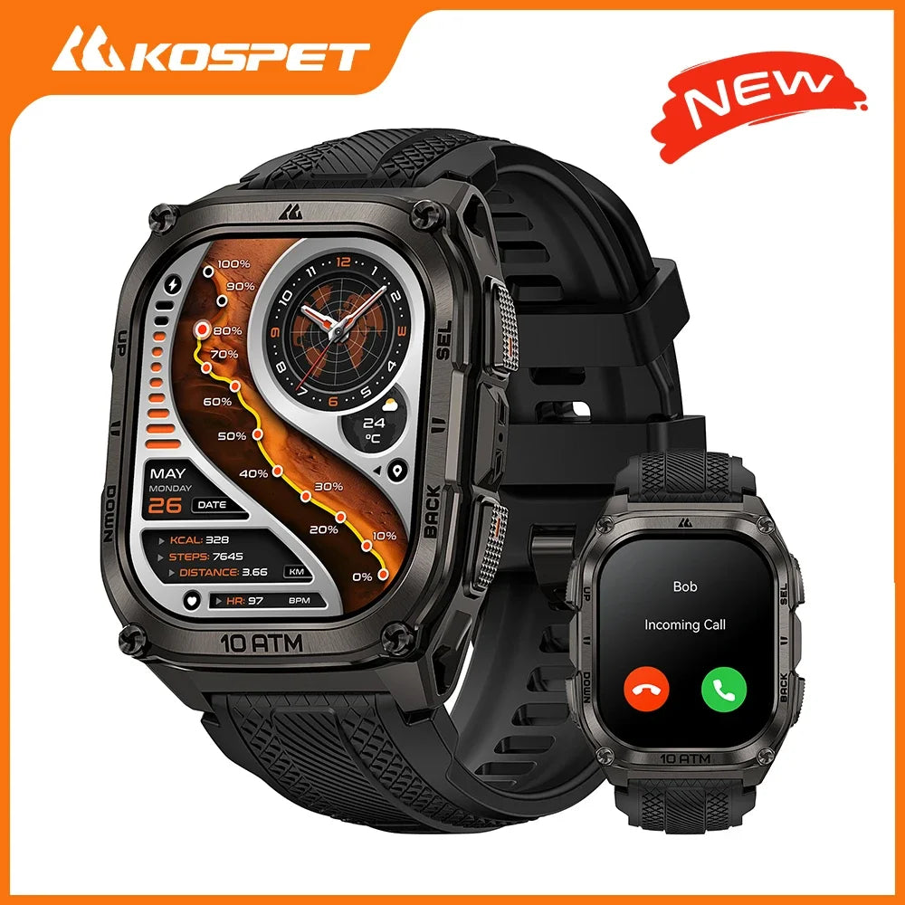 KOSPET Tank M4 Smartwatch GPS 6 Satellite Maps Offline 10ATM