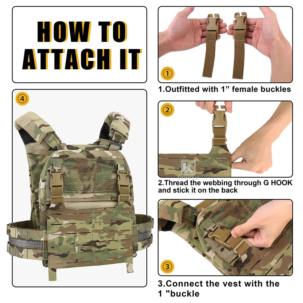 Krydex Tactical MOLLE Panel Front Flap Placard For JPC2.0 Vest