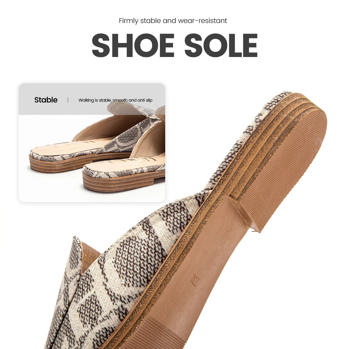 CHCHCN Luxury Women's Slippers Flat Sandals Beach Shoes