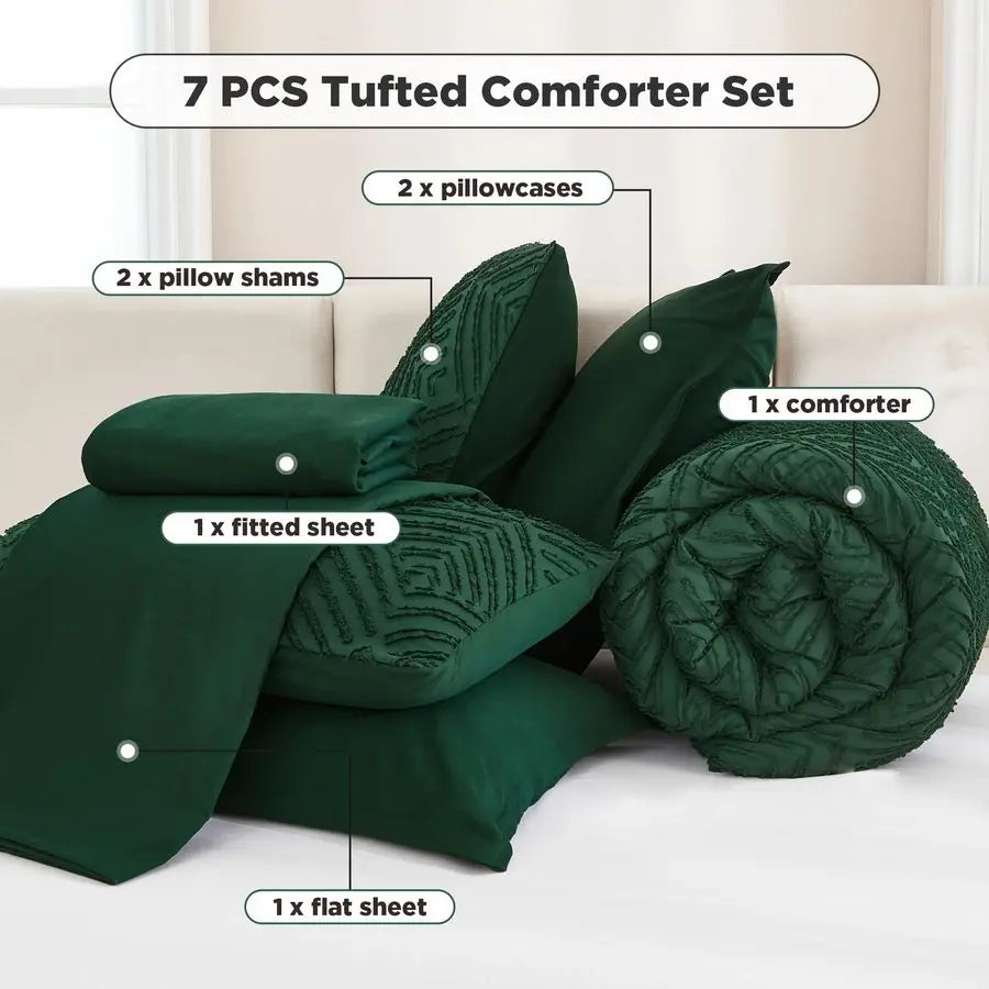 Bed In A Bag 7 Piece Boho Comforter Set Quilt