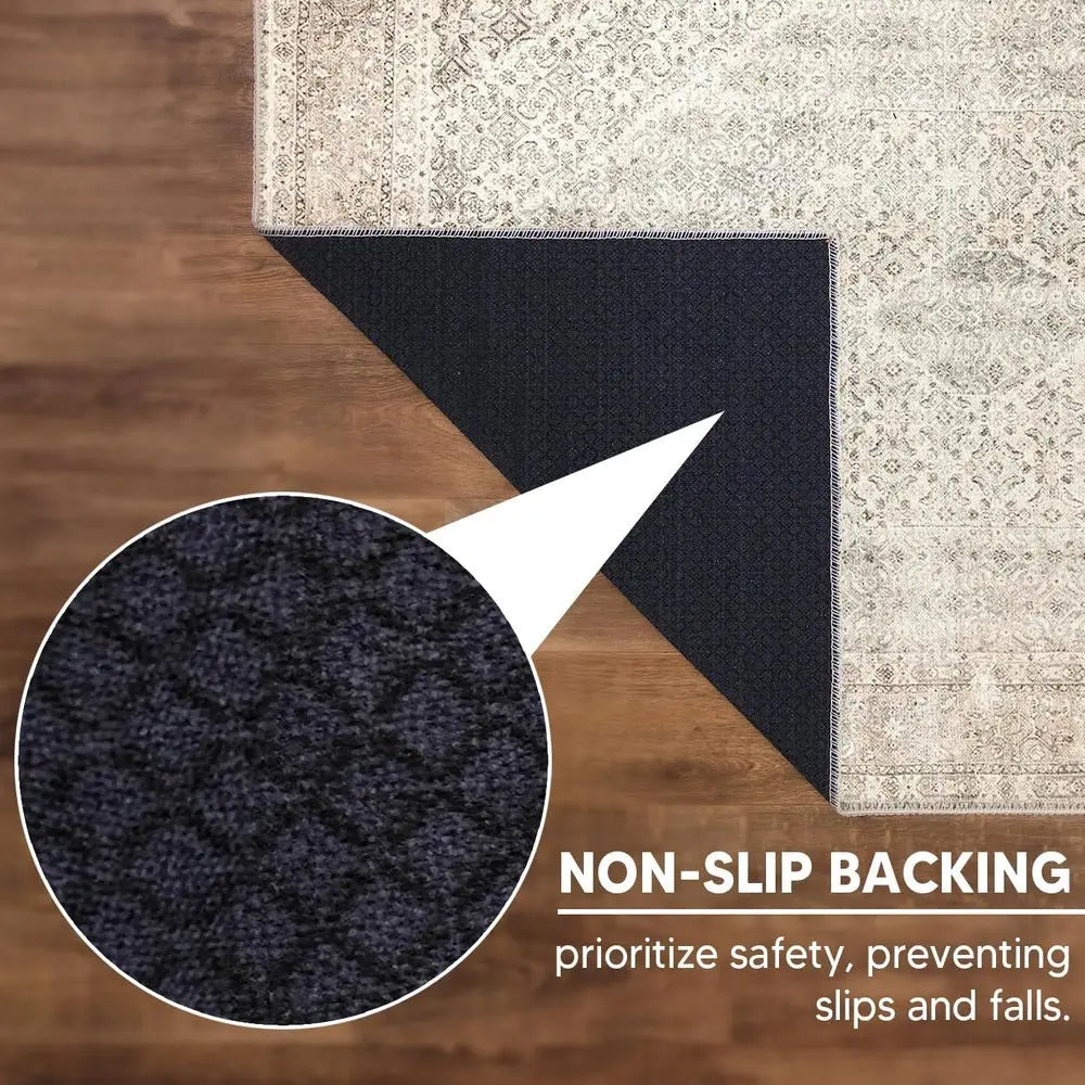 Machine Washable Striped Area Rug With Durable NonSlip ResidentialGradeBacking Premium