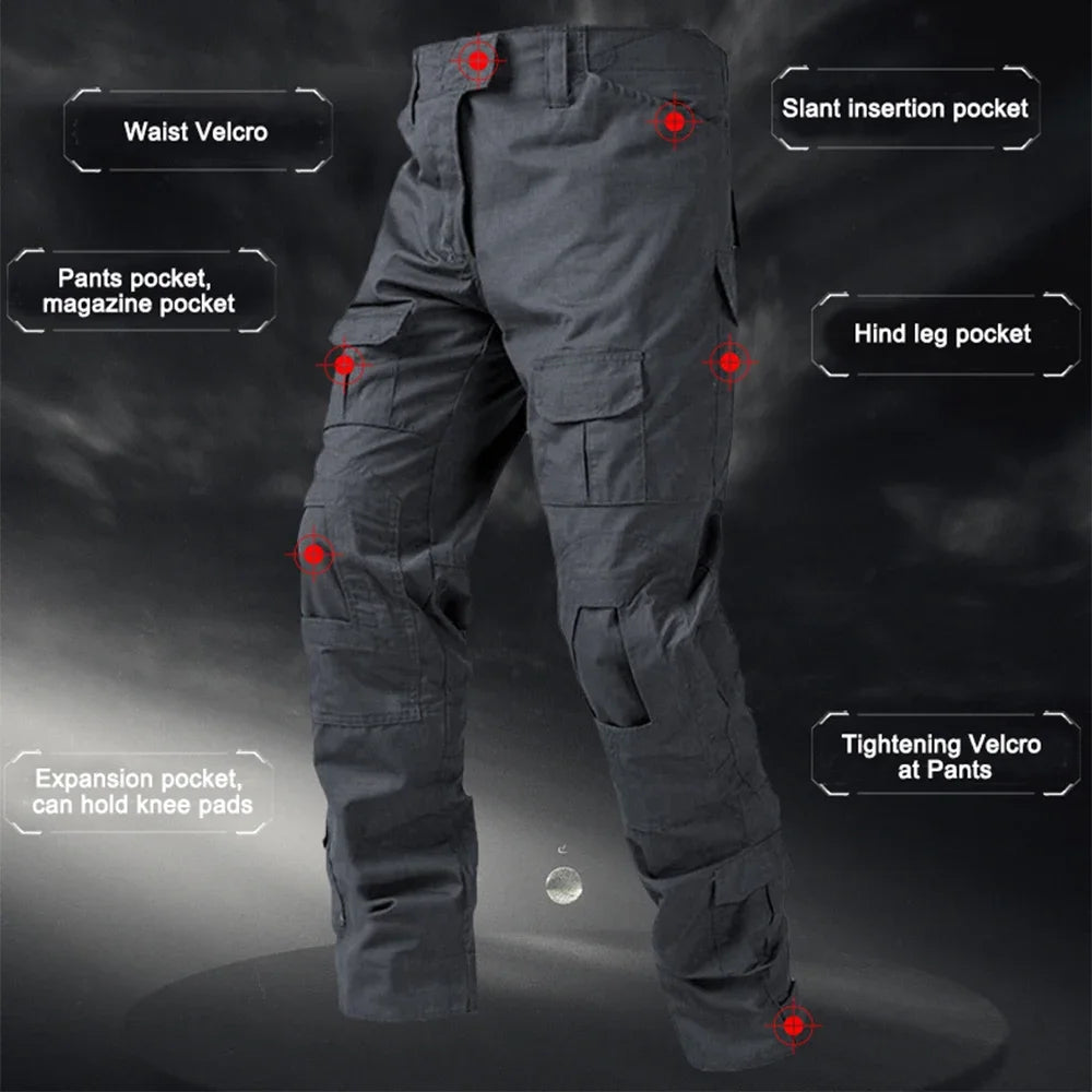 Tactical Combat Pants Multicam Camouflage For Outdoor Trekking And Hunting