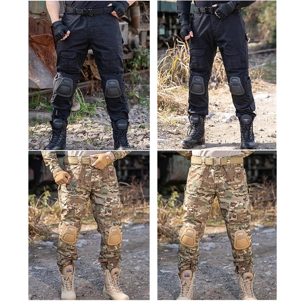 Tactical Combat Pants Multicam Camouflage For Outdoor Trekking And Hunting