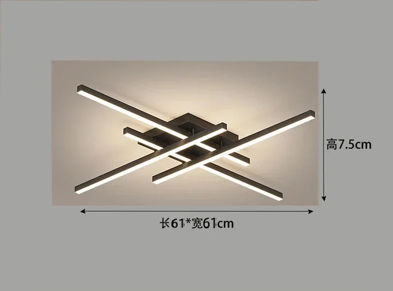 Nordic Minimalist LED Ceiling Lamp Strip Light For Living Room