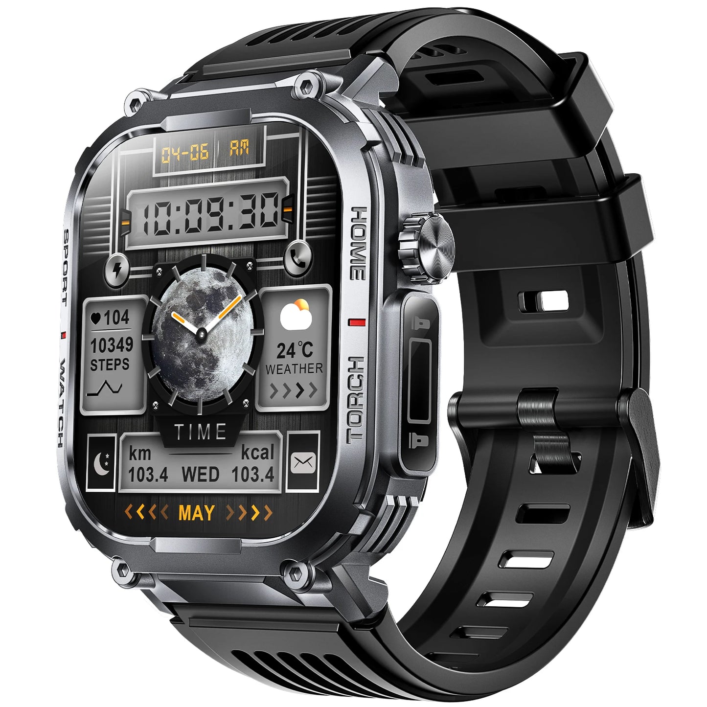 EIGIIS Smart Watch Men 3ATM Waterproof Compass Heart Rate