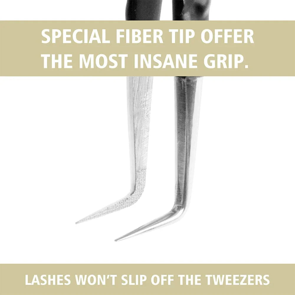 VEYES N1 Fiber Lash Tweezers Stainless Steel Professional