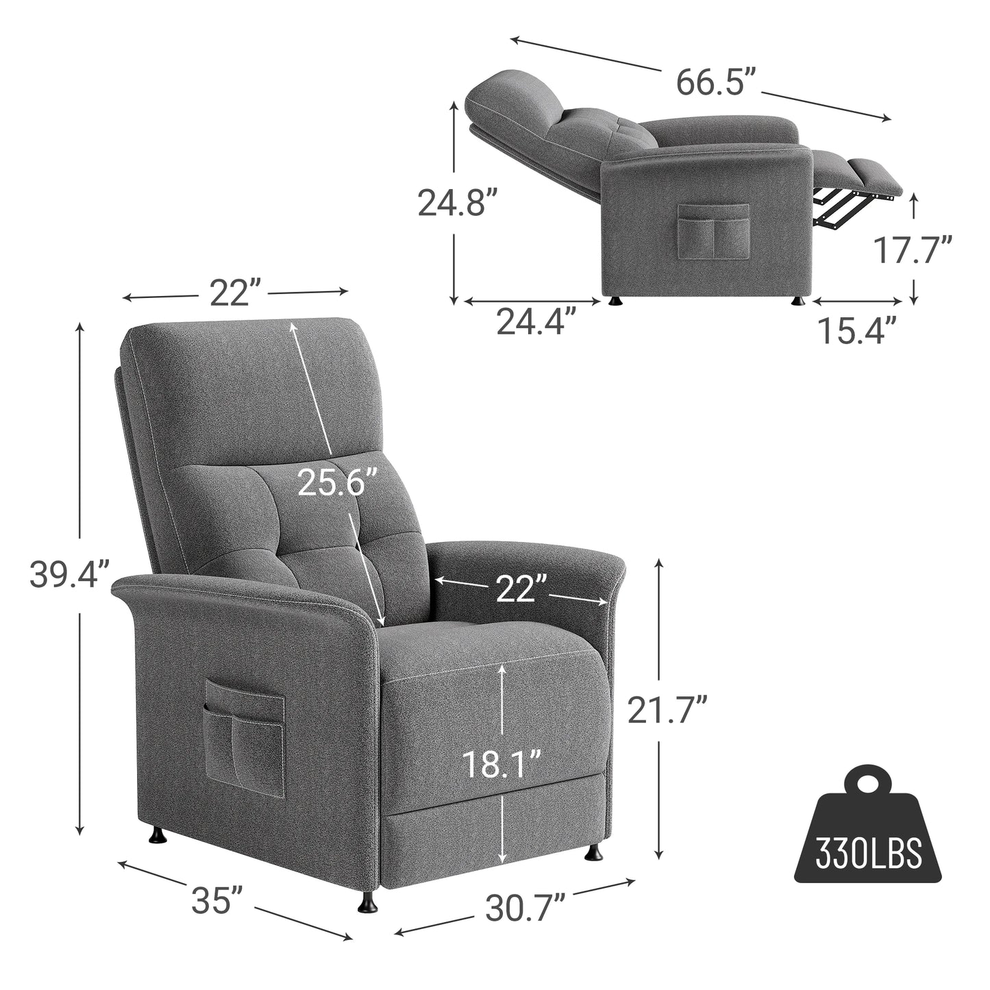 ZBOM Luxury Power Recliner Chair With Infrared Heated Massage TechnologySolutions