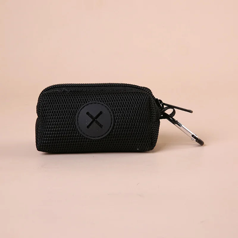 NONEDog Litter Canvas Dog Poop Bag Holder With Carabiner Clip