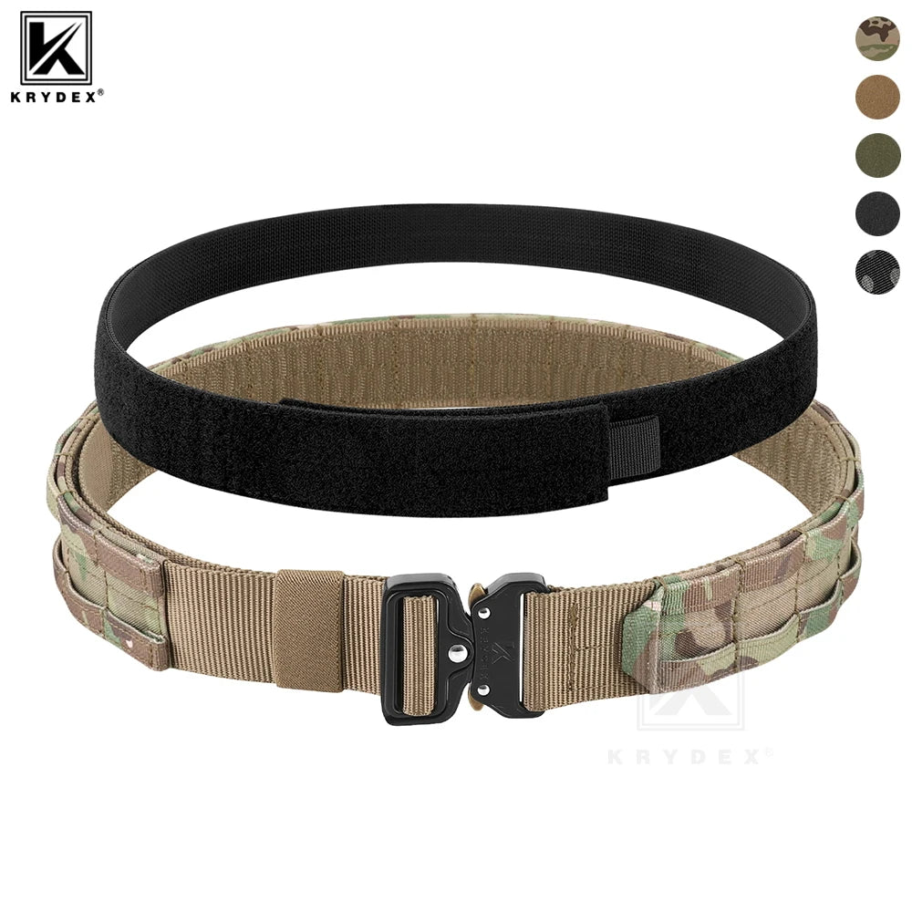 KRYDEX Tactical Rigger MOLLE Belt Heavy Duty Quick Release Buckle