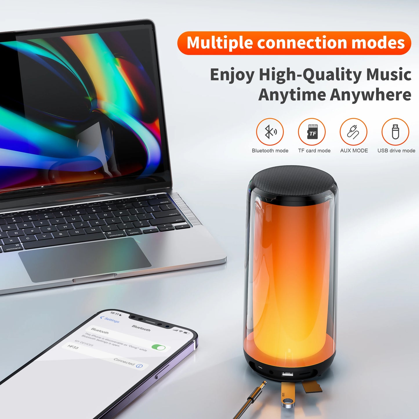 QERE Bluetooth Speaker Hi Res 10W Portable Wireless IPX5 Waterproof