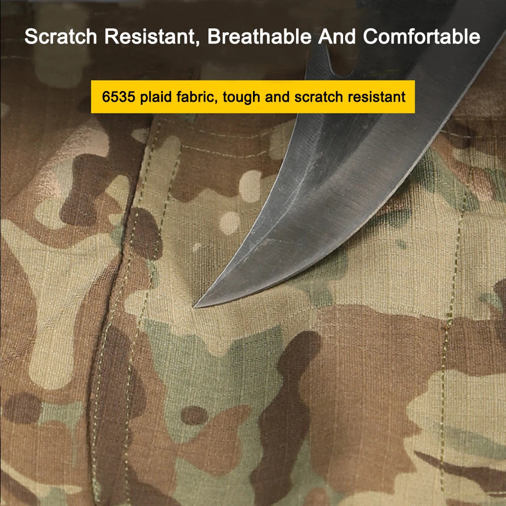 Men Combat Pants Tactical Camouflage Multicam For Outdoor Trekking And Hunting