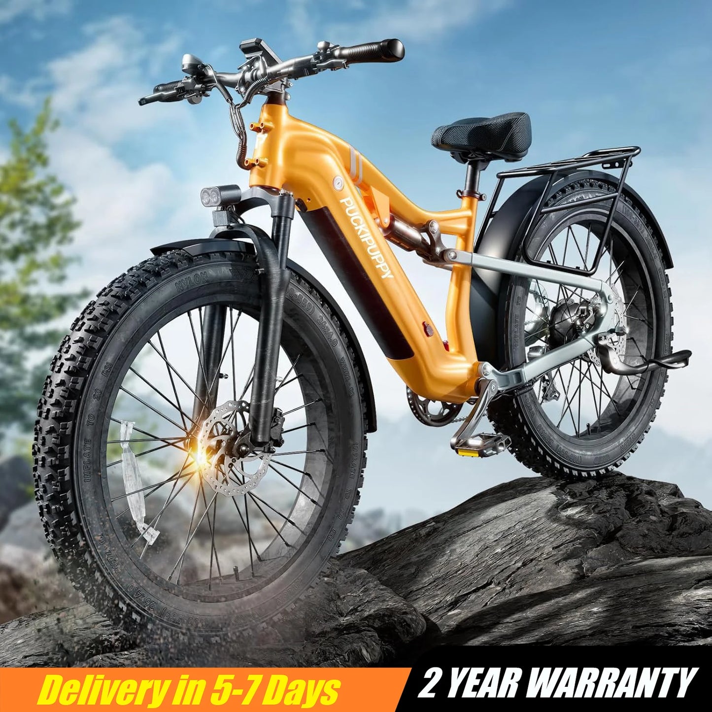 PUCKIPUPPY Labrador Pro Electric Mountain Bike 1350W 48V 20Ah
