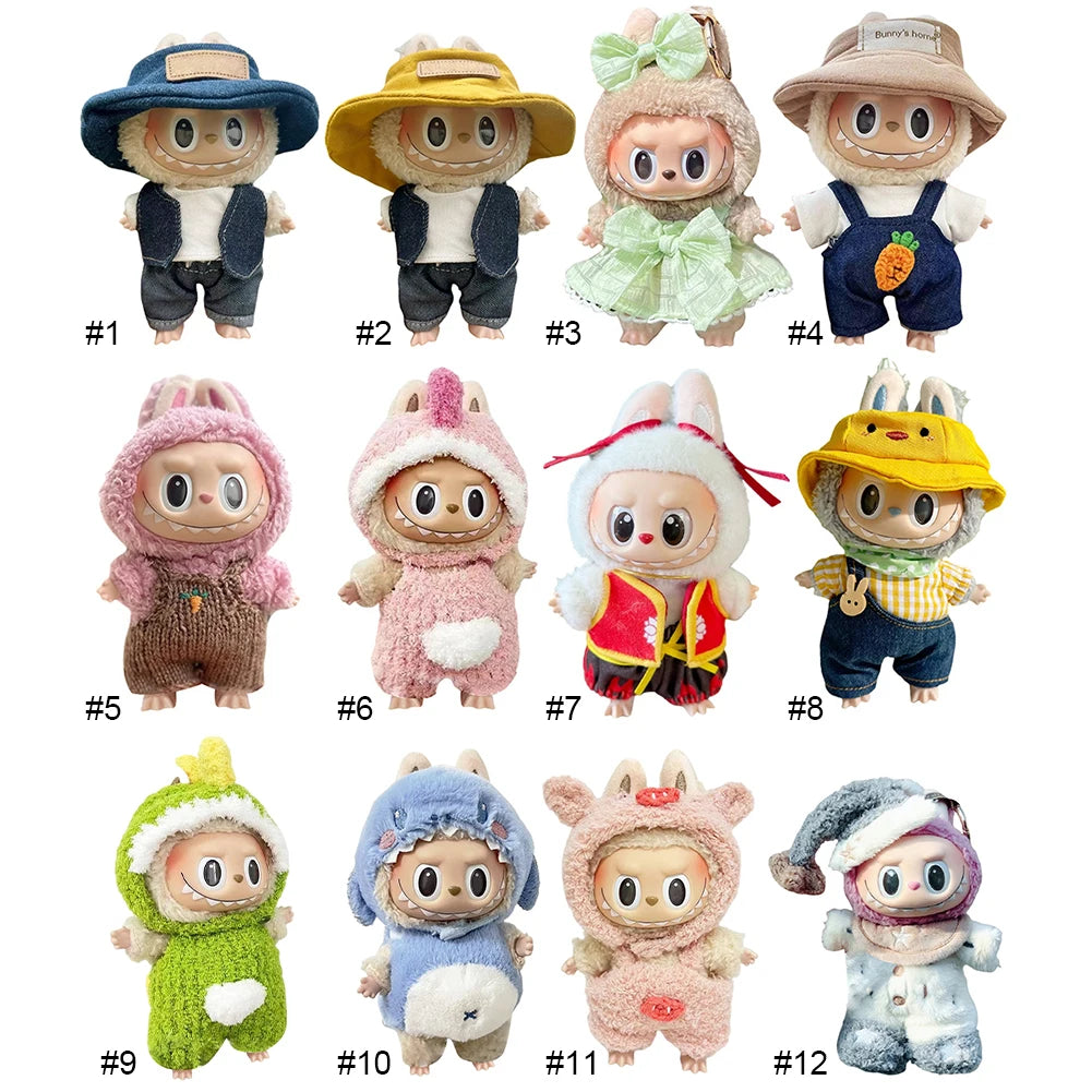 Doll Clothes Plush Cartoon Set Dress Up For Dolls