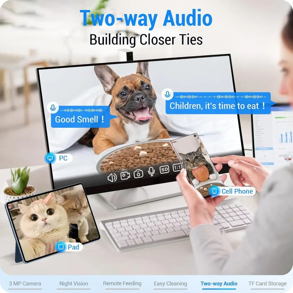 Automatic Cat Feeder With 2K Camera And 5G WiFi Pro
