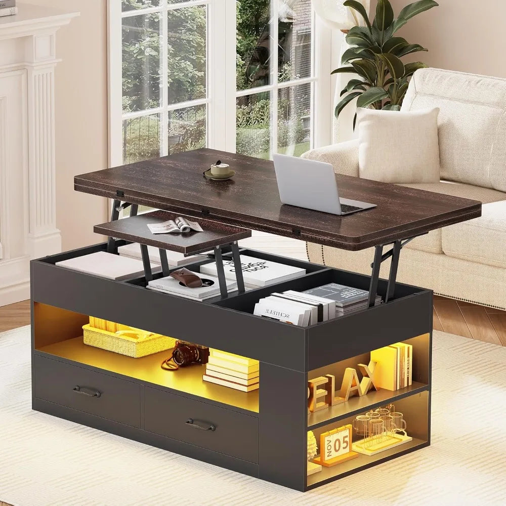 4-In-1 Lift Top Coffee Table With Storage
