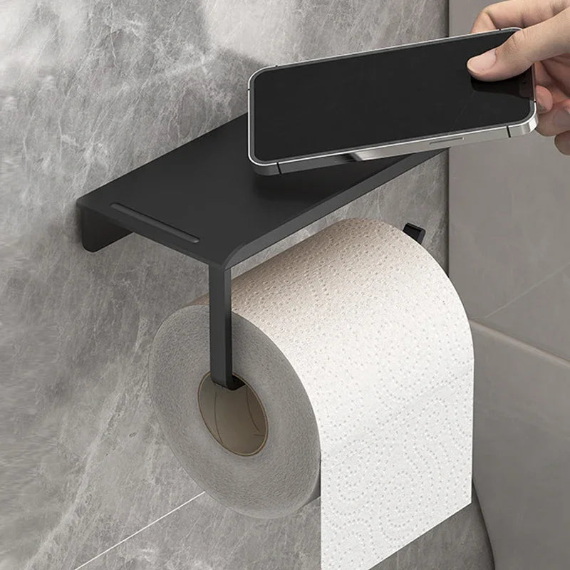 Self Adhesive Toilet Paper Roll Holder For Bathroom Plastic
