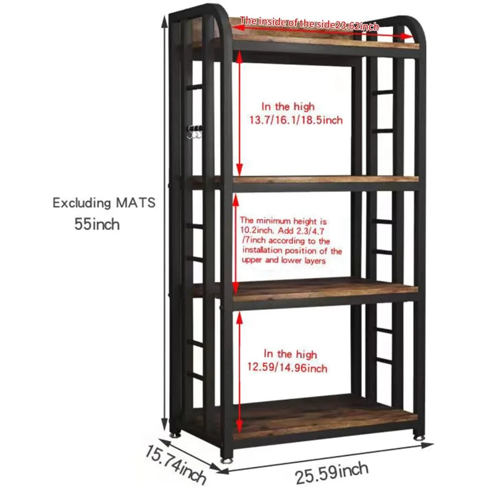 RBXC 4-Tier Microwave Oven Stand With Storage Shelves