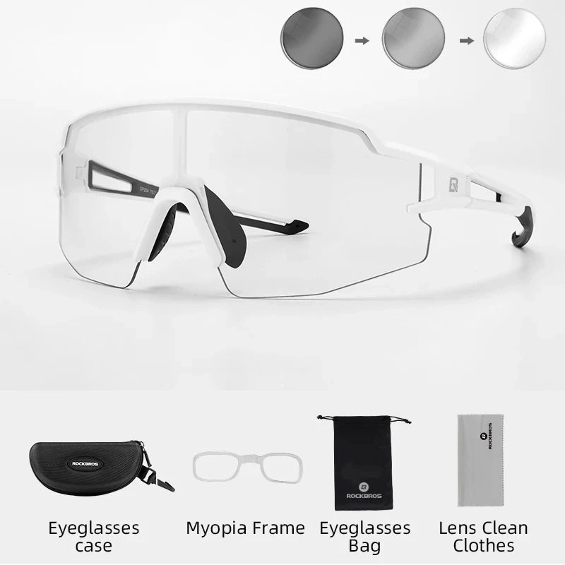 ROCKBROS Cycling Glasses Photochromic Polarized Lenses UV400 Protection Eyewear Elite