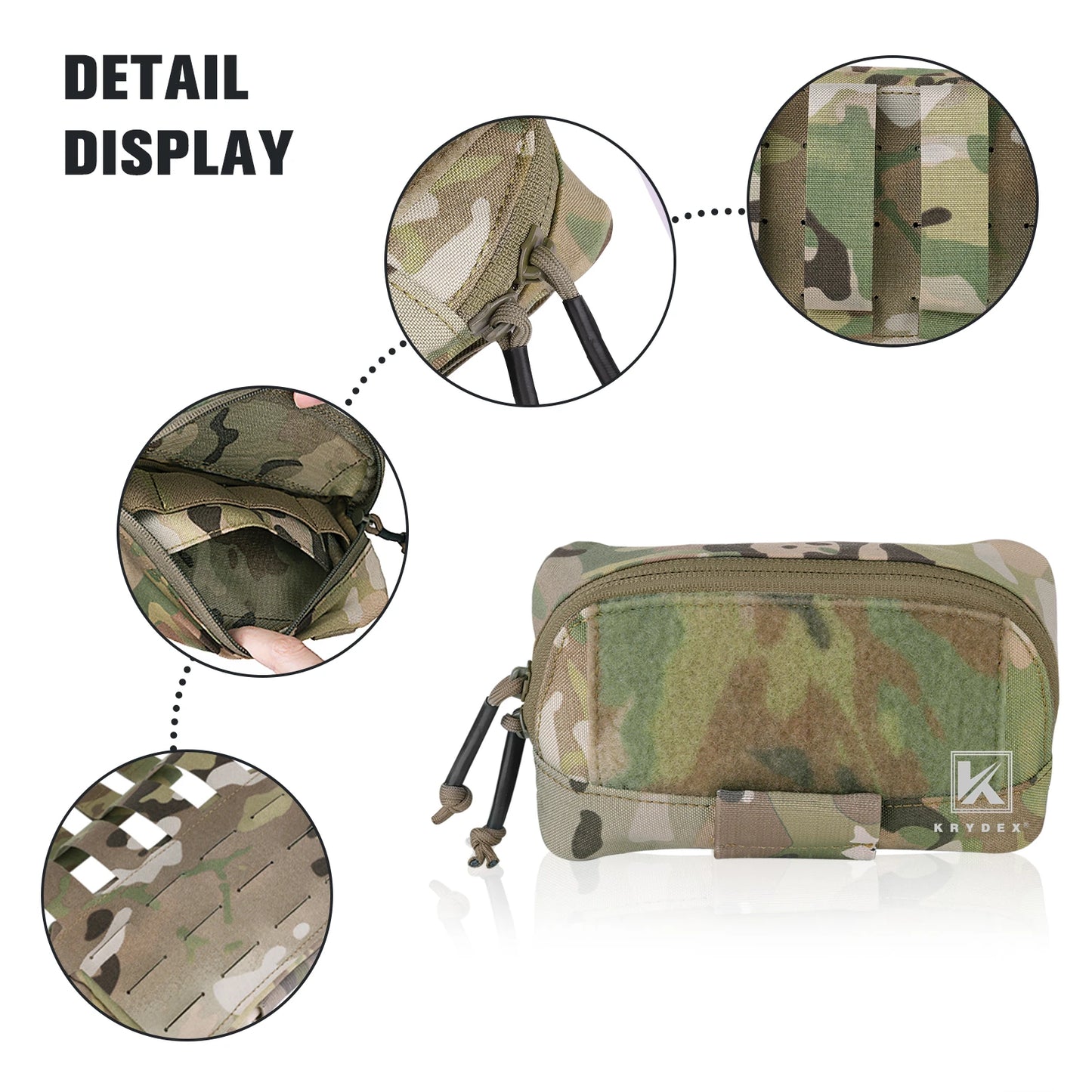 KRYDEX Tactical Admin Pouch MOLLE Belt Pouch Storage Organizer