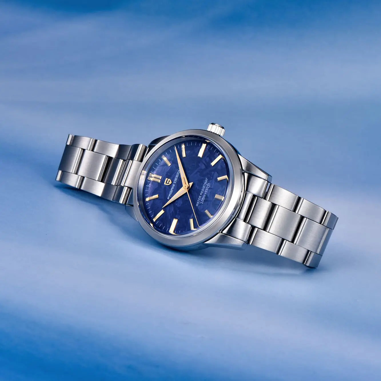 PAGANI DESIGN Stainless-Steel Men's Quartz Ultra Thin Luxury Sapphire-Crystal Watch