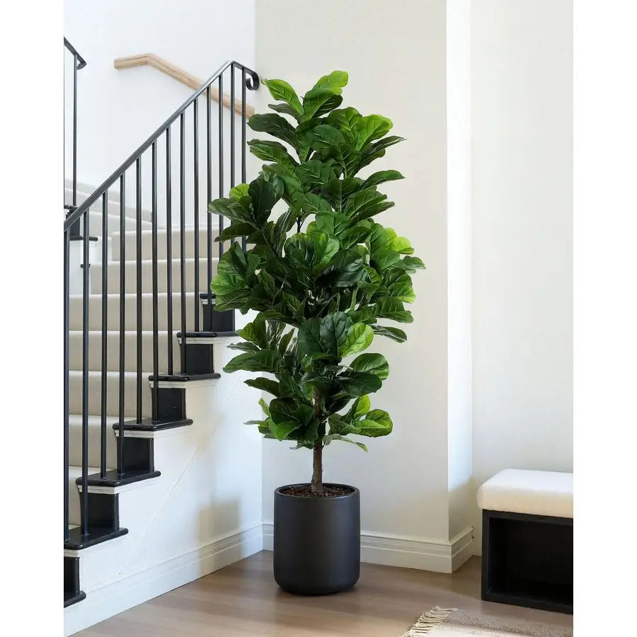 Artificial Fiddle Leaf Fig Tree Indoor Plant Faux Ficus Lyrata For Home Decor Decorative Accent