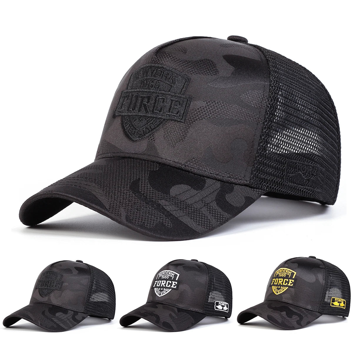 Zhejiang Force Embroidery Unisex Polyester Baseball Net Hat