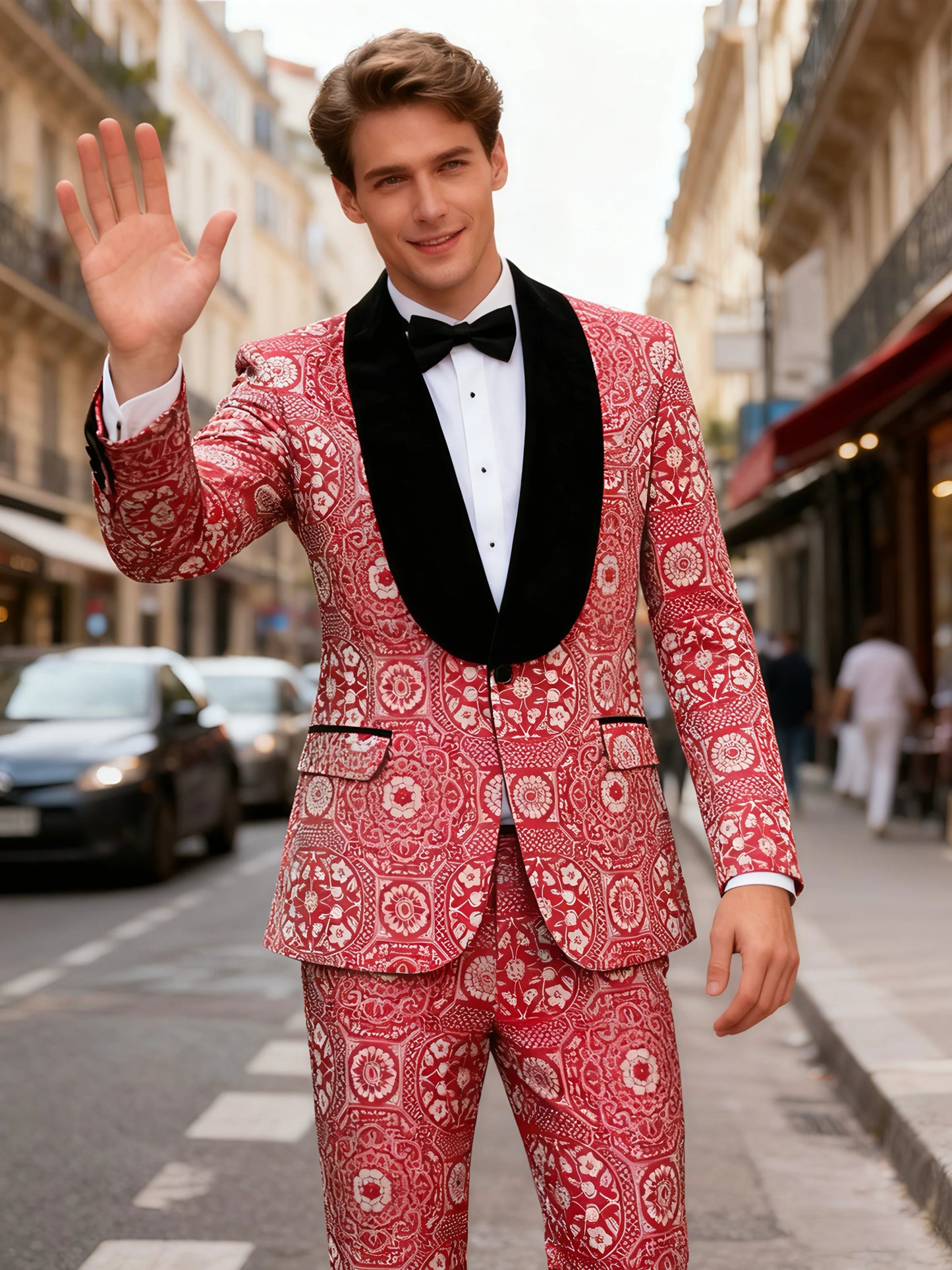 CN Jiangsu Slim Fit Men's Suit 2-Piece Jacket And Pants