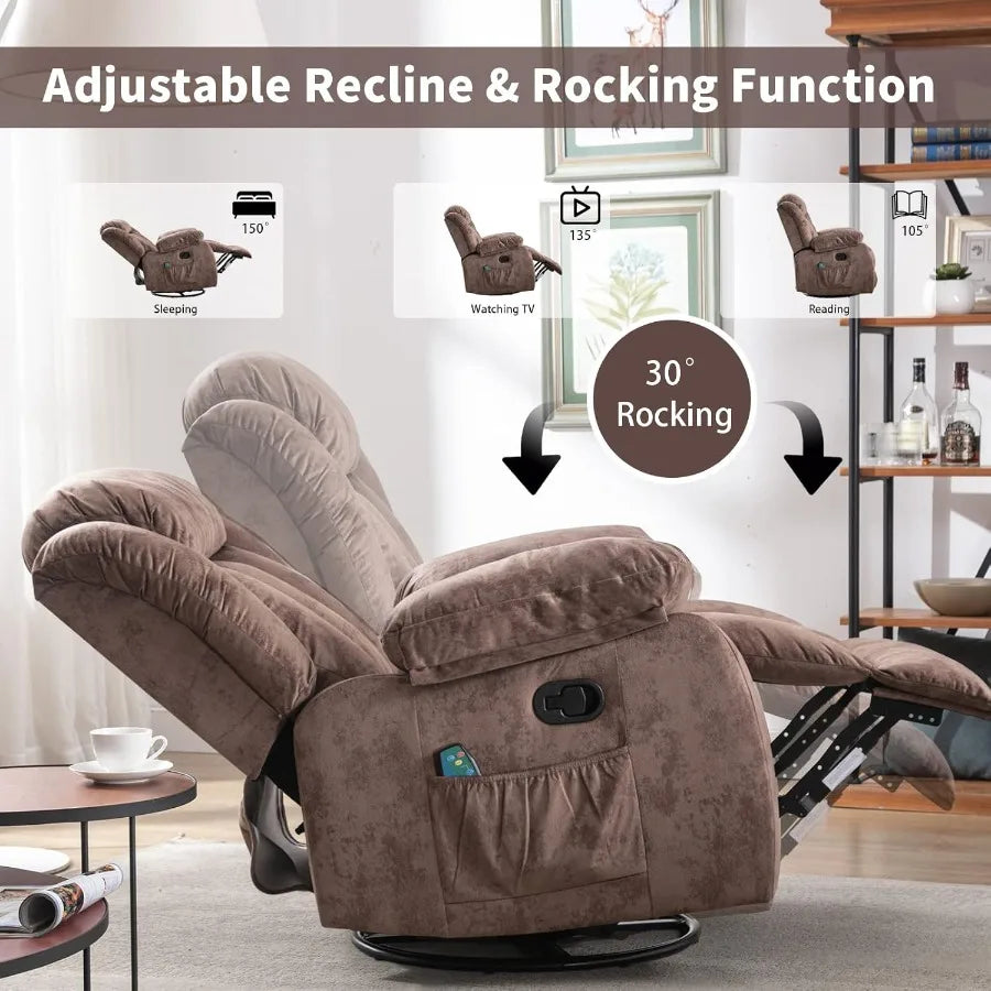 Heavy Duty Reclining Chair With Heat And Vibration