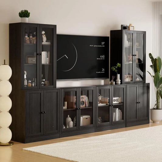 TV Stand With Bookshelves Living Room Entertainment Center