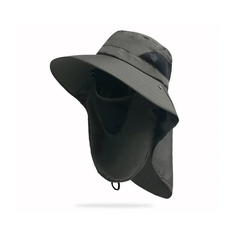 Outdoor UV Protective Fishing Cap For Men Wide Brim Hat